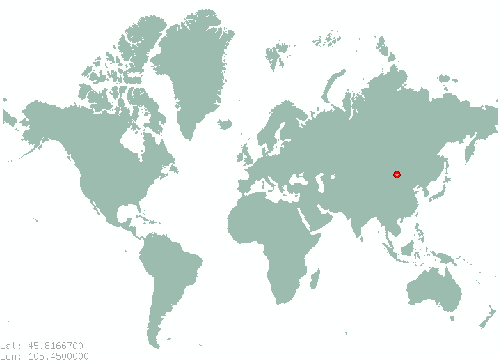 Delger Tsogtoyn Dugantayn Hiid in world map